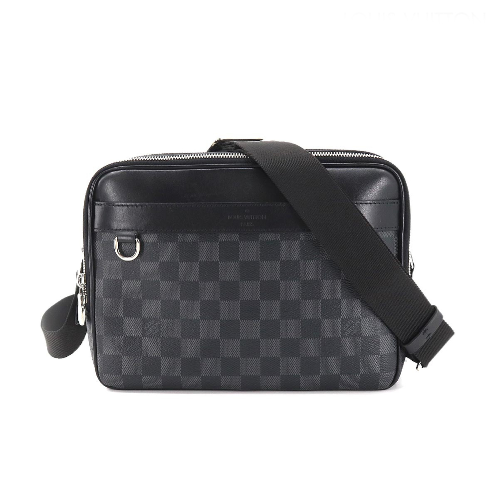 Louis Vuitton Damier Graphite Trocadero Messenger PM Shoulder Bag Black